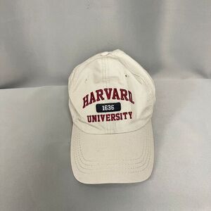 Harvard University Classic Logo Baseball Cap Adjustable Cotton Hat‎ Cream White